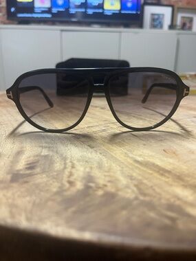 Tom Ford Black Sunglasses with Gradient Smoke Lenses